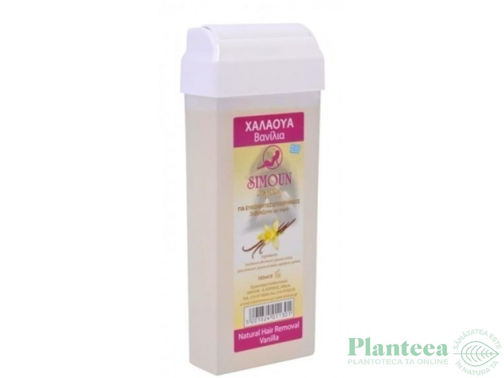 Ceara depilatoare naturala zahar vanilie aplicator mare 100ml - SIMOUN