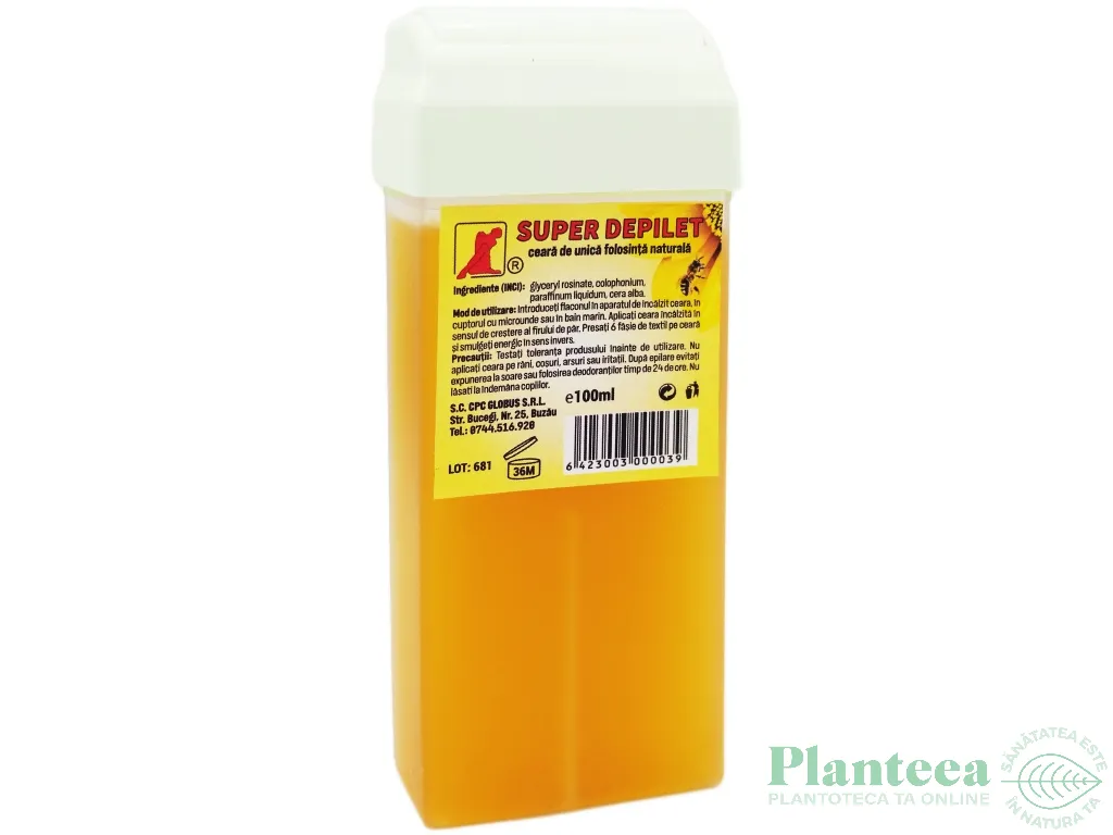 Ceara epilatoare unica folosinta naturala aplicator mare Super 100ml - DEPILET