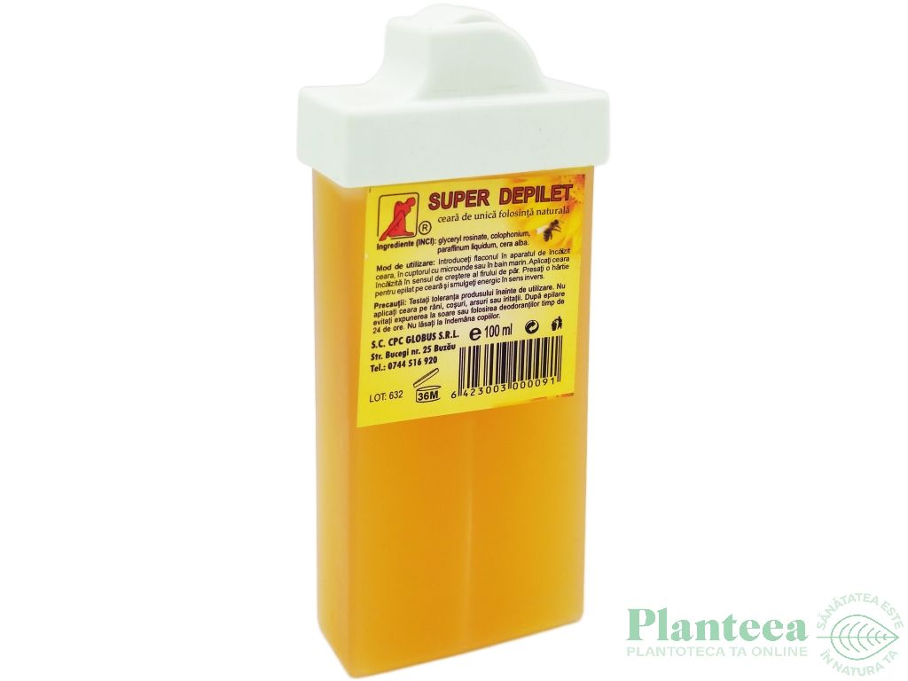 Ceara epilatoare unica folosinta naturala aplicator mic Super 100ml - DEPILET