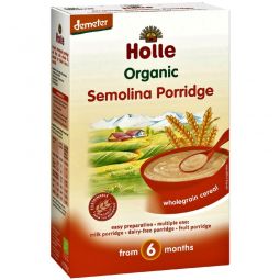 Porridge gris integral bebe +6luni eco 250g - HOLLE