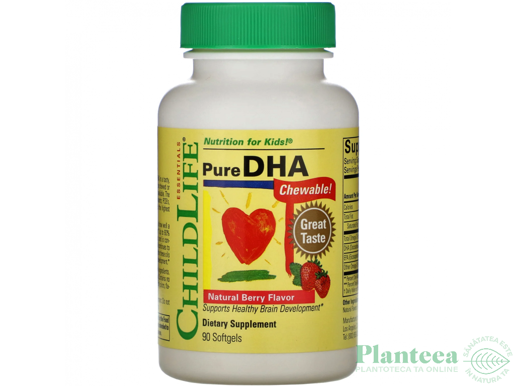 Pure DHA copii masticabil 90cps - CHILDLIFE ESSENTIALS