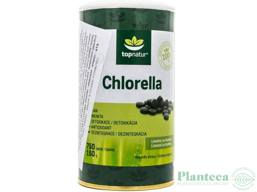 Chlorella 200mg raw bio 750cp - TOPNATUR