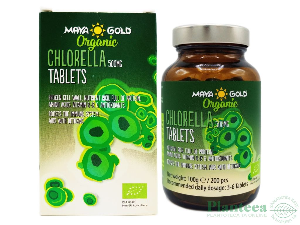 Chlorella tablete 500mg eco 200cp - MAYA GOLD