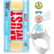 Ciocolata alba crunchy white 14% proteine soia fara zahar fara gluten Must 100g - FITSTYLE