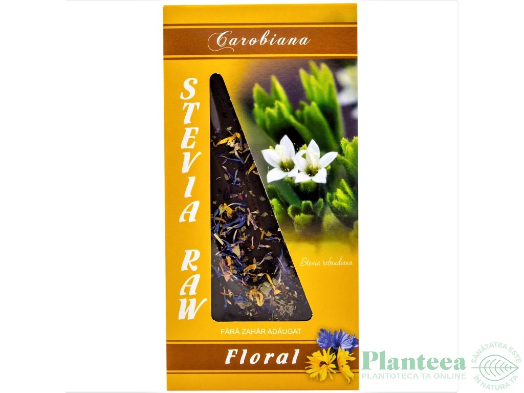 Ciocolata carobiana floral raw 100g - FITO FITT