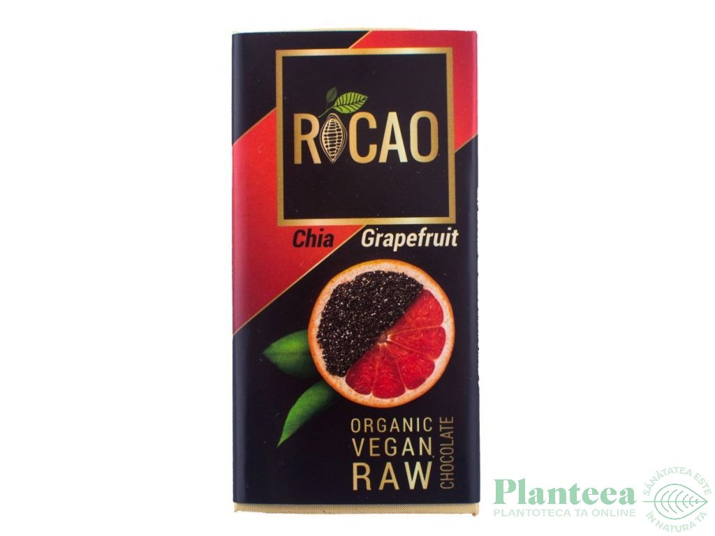 Ciocolata neagra 70% chia grepfrut eco 27g - ROCAO
