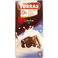 Ciocolata lapte integral fara zahar fara gluten 75g - TORRAS