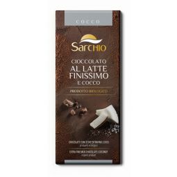 Ciocolata lapte extrafina cocos eco 80g - SARCHIO