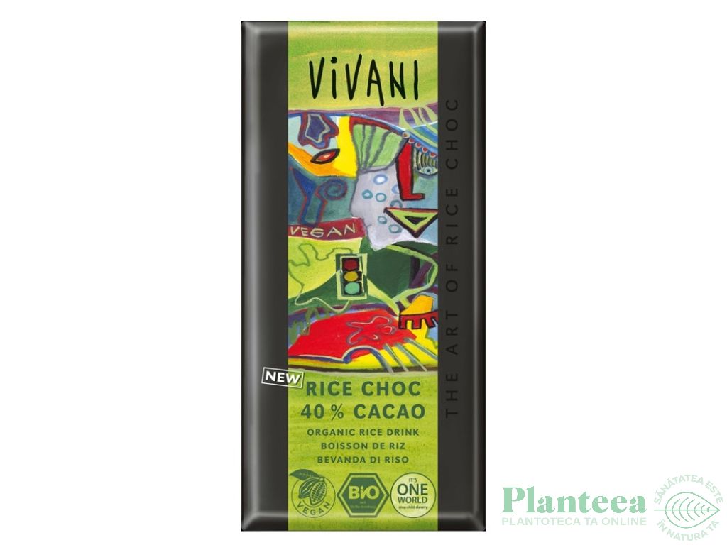 Ciocolata lapte_orez 40%cacao eco 100g - VIVANI