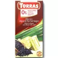 Ciocolata alba alge sare neagra fara zahar fara gluten 75g - TORRAS