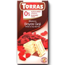 Ciocolata alba goji fara zahar fara gluten 75g - TORRAS