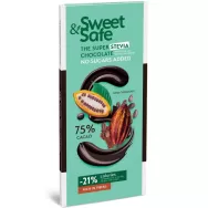 Ciocolata amaruie 75%cacao stevia 90g - SWEET&SAFE
