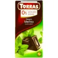 Ciocolata neagra 52%cacao menta fara zahar fara gluten 75g - TORRAS