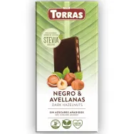 Ciocolata neagra 54%cacao alune stevie 125g - TORRAS
