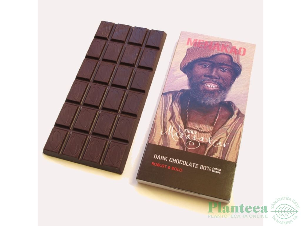 Ciocolata neagra 80%cacao 75g - MENAKAO