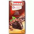 Ciocolata neagra 54%cacao cafea fara zahar fara gluten 75g - TORRAS