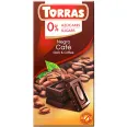 Ciocolata neagra 54%cacao cafea fara zahar fara gluten 75g - TORRAS