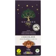 Ciocolata vegana 72%cacao alune padure sare roz fara zahar 100g - GOVINDA
