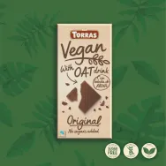 Ciocolata vegana lapte_ovaz original fara zahar fara gluten 100g - TORRAS