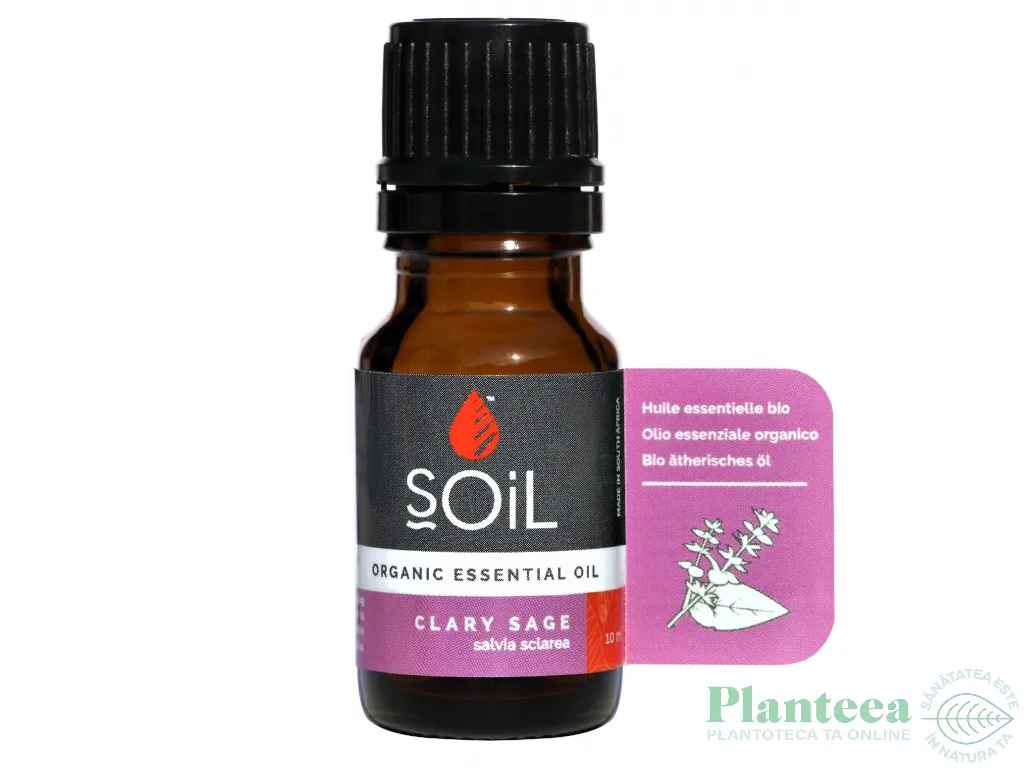 Ulei esential salvia sclarea organic 10ml - SOiL