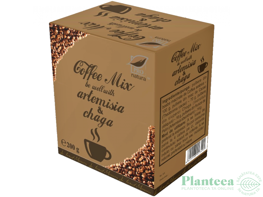 Mix cafea cacao artemisia chaga 2x100g - MEDICA