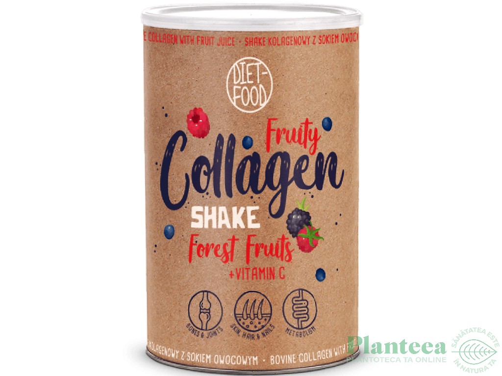Shake instant Fruity Collagen fructe padure C 300g - DIET FOOD