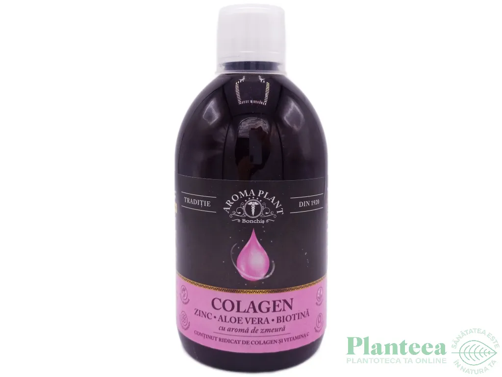 Colagen lichid hidrolizat cu Zn AloeVera Biotina Vit C 500ml - BONCHIS