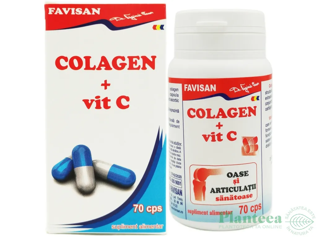 Colagen vitamina C 70cps - FAVISAN