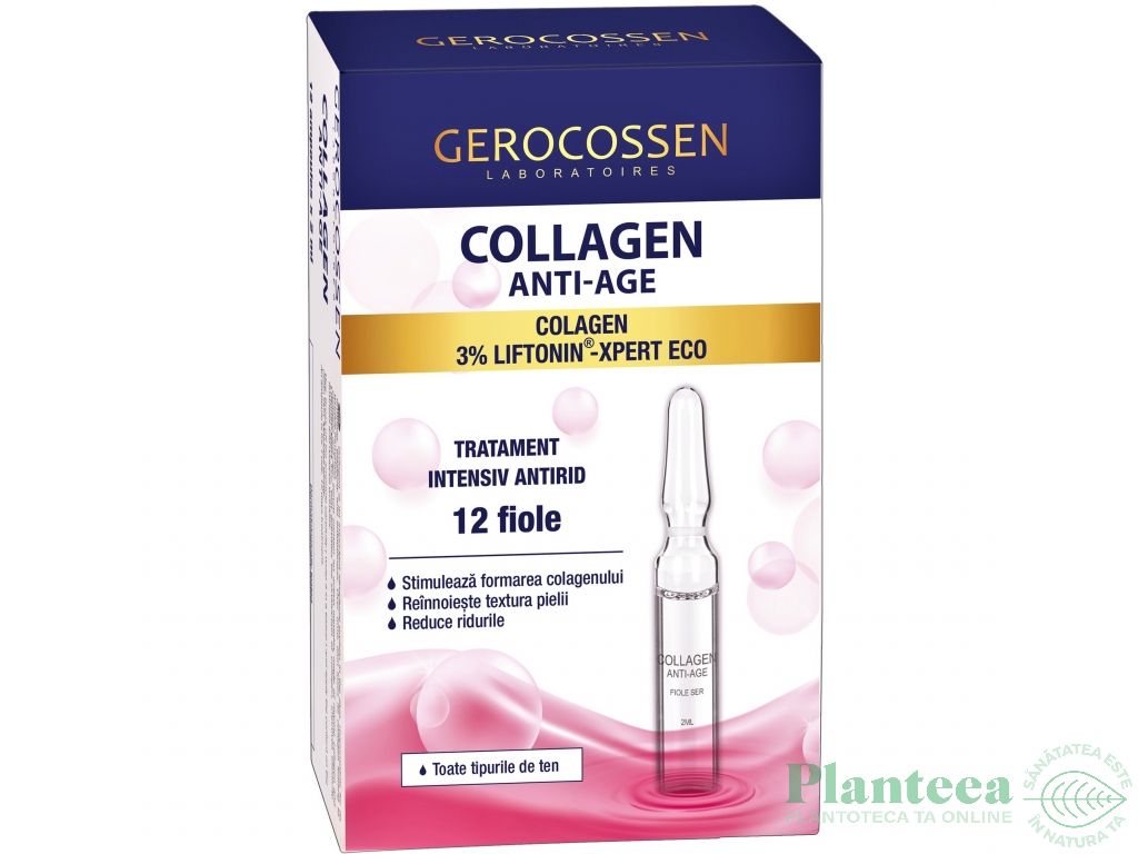 Fiole tratament antirid Collagen AntiAge 12x2ml - GEROCOSSEN