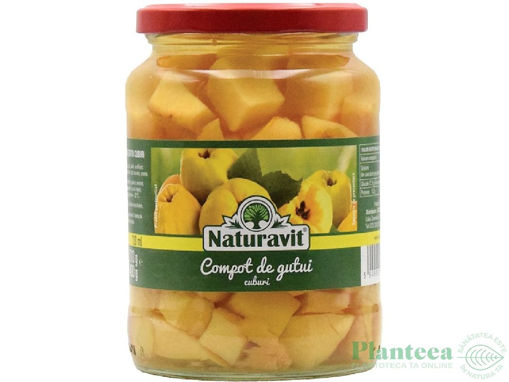 Compot gutui cuburi 720ml - NATURAVIT