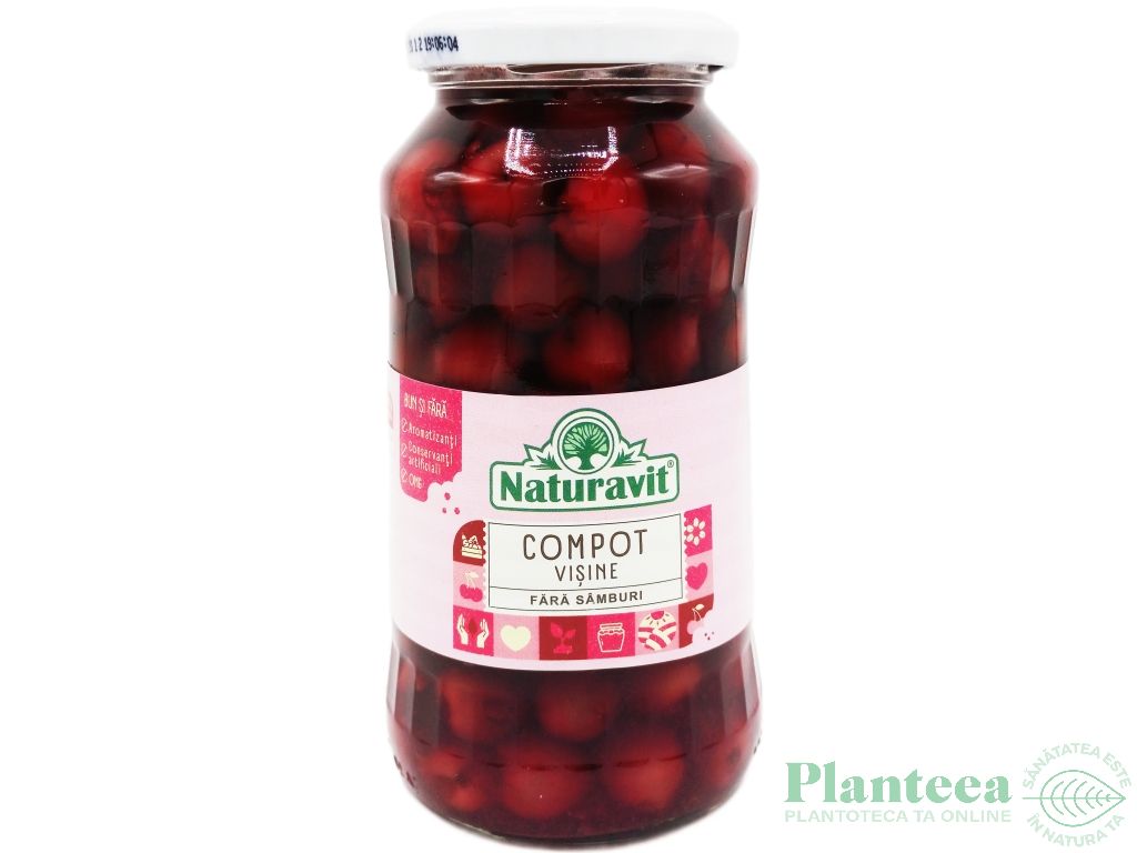 Compot visine fara samburi 720ml - NATURAVIT