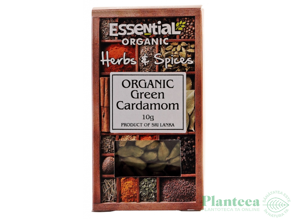 Condiment cardamom verde intreg eco 10g - ESSENTIAL ORGANIC