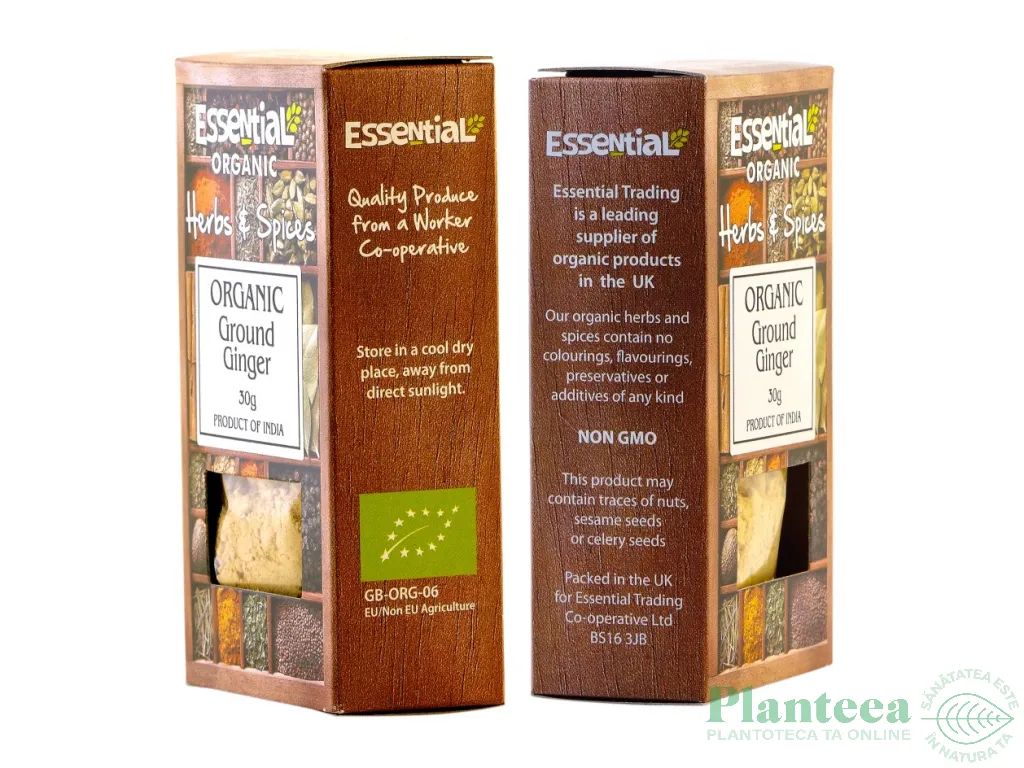 Condiment ghimbir macinat eco 30g - ESSENTIAL ORGANIC