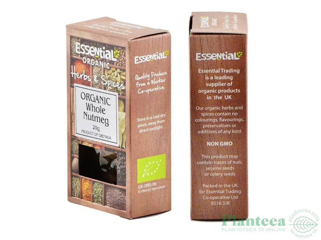 Condiment nucsoara intreaga bio 25g - ESSENTIAL ORGANIC