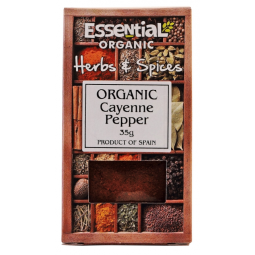 Condiment piper cayenne macinat eco 35g - ESSENTIAL ORGANIC