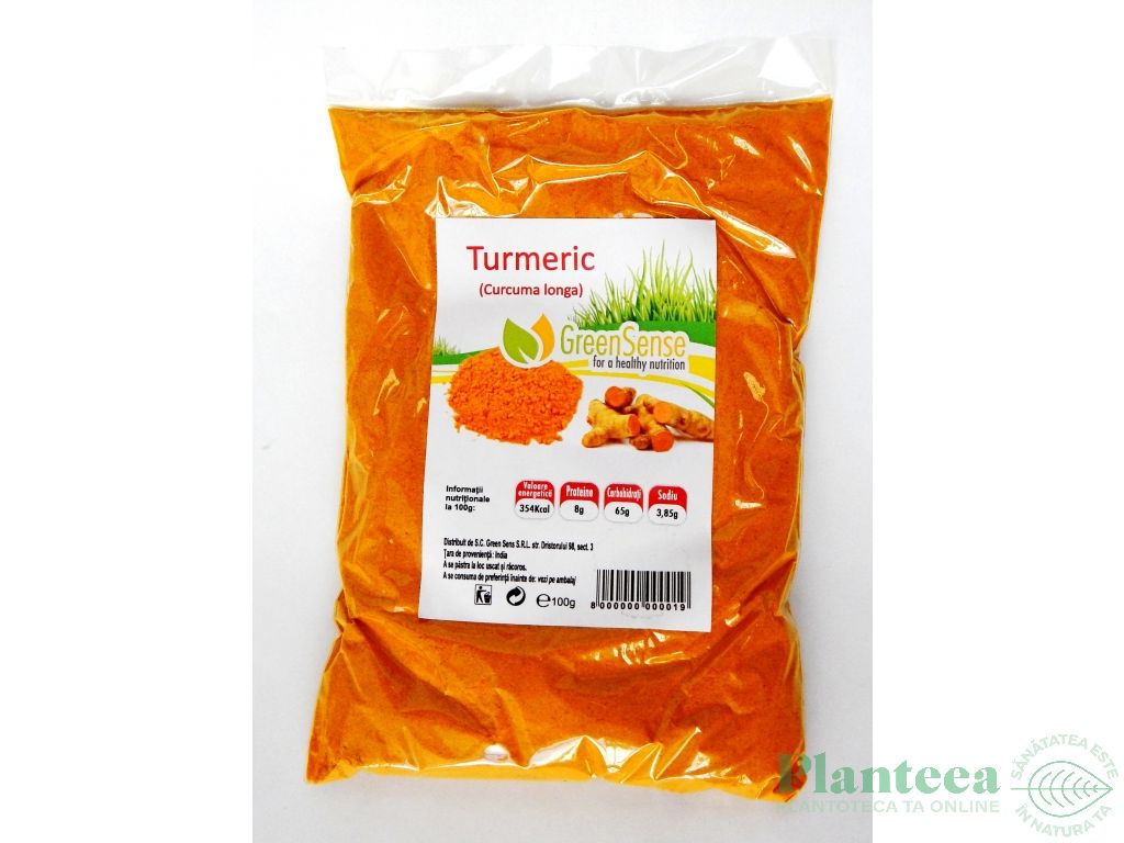 Condiment turmeric macinat 100g - GREEN SENSE