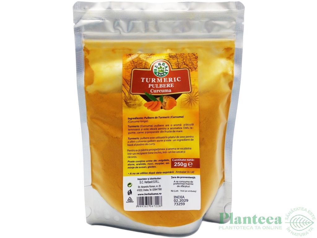 Condiment turmeric macinat 250g - HERBAL SANA