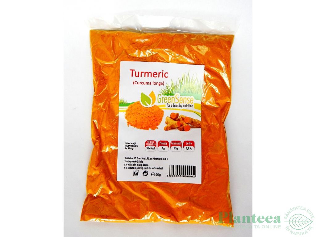 Condiment turmeric macinat 50g - GREEN SENSE