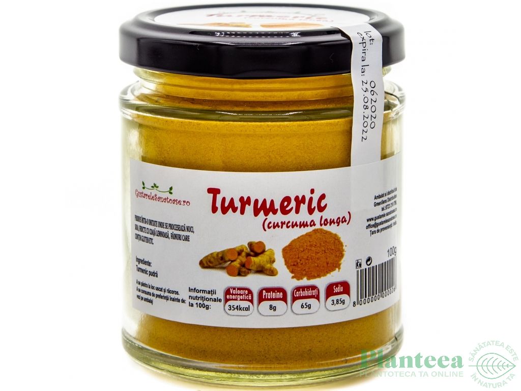 Condiment turmeric macinat borcan 100g - GREEN SENSE