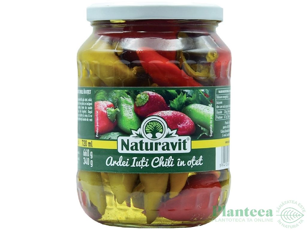 Ardei iuti chilli in otet 720ml - NATURAVIT