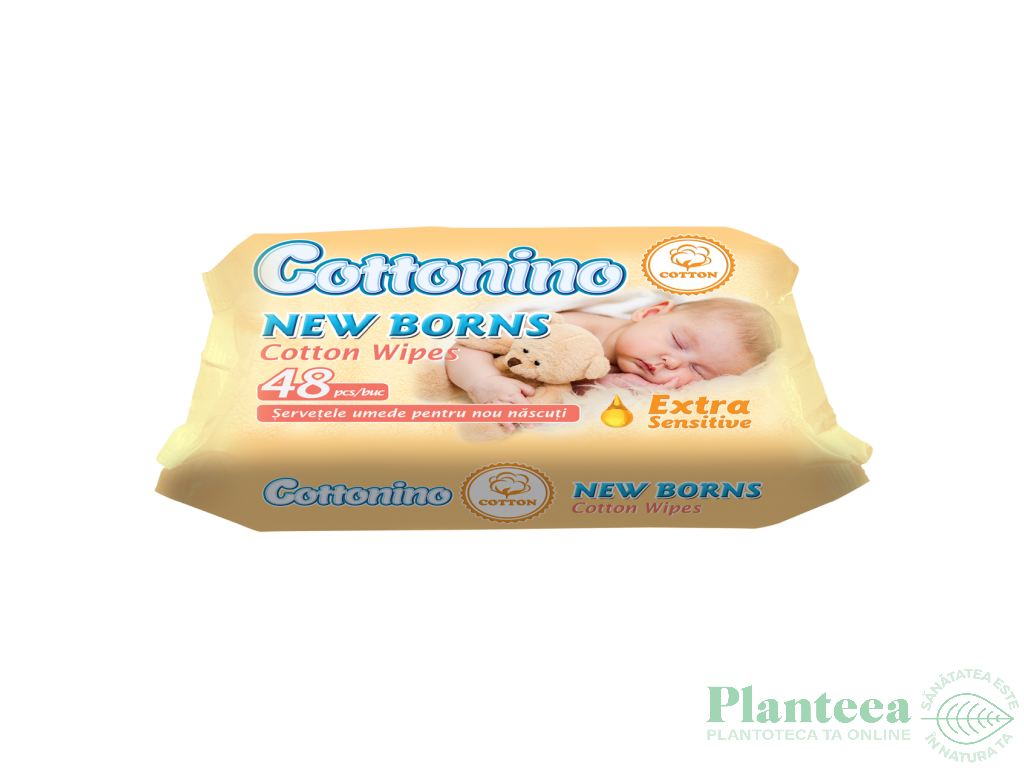 Servetele umede bumbac noi nascuti 48b - COTTONINO