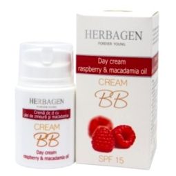 Crema BB zi ulei zmeura macadamia spf15 50g - HERBAGEN