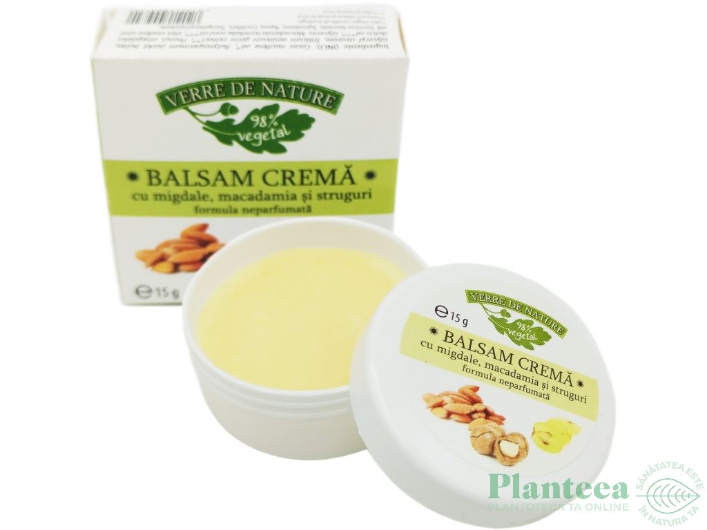 Balsam crema migdale macadamia struguri 15g - VERRE DE NATURE