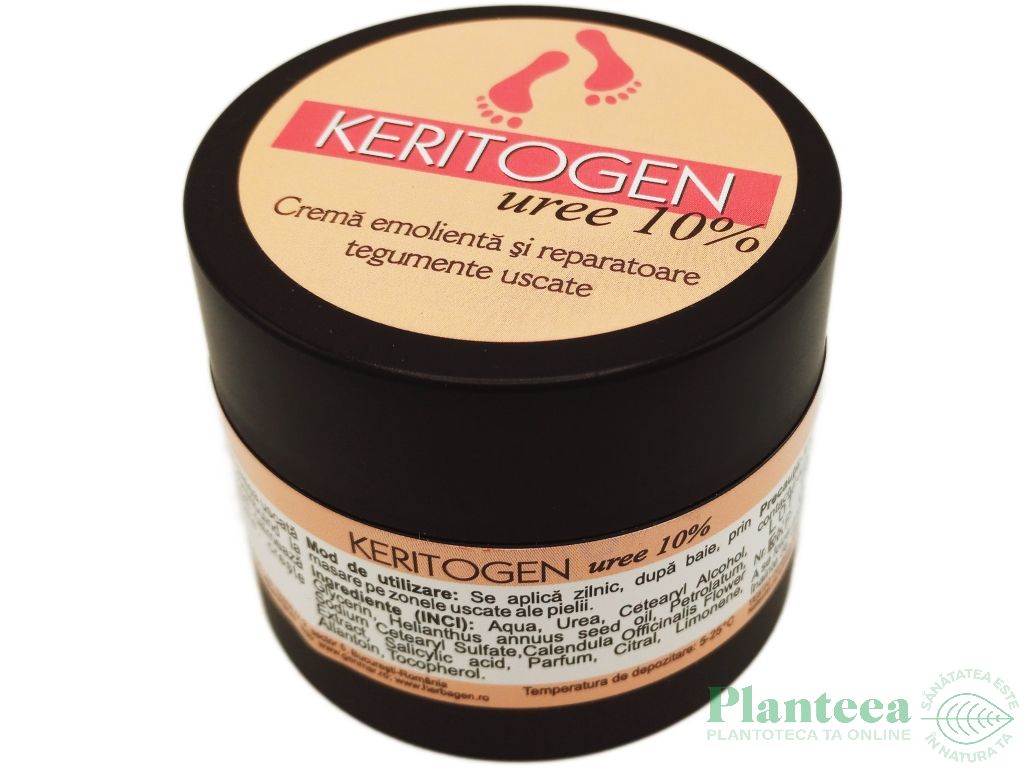 Crema Keritogen uree 10% emolienta reparatoare tegumente uscate 50g - HERBAGEN
