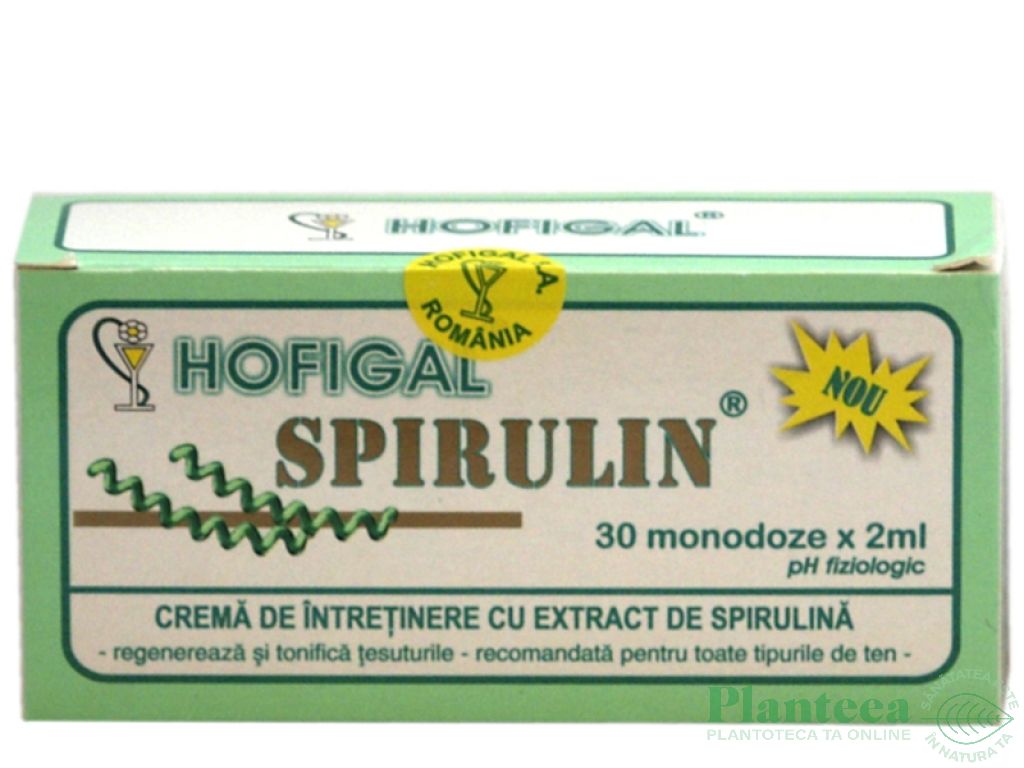 Crema spirulin monodoze 30x2ml - HOFIGAL