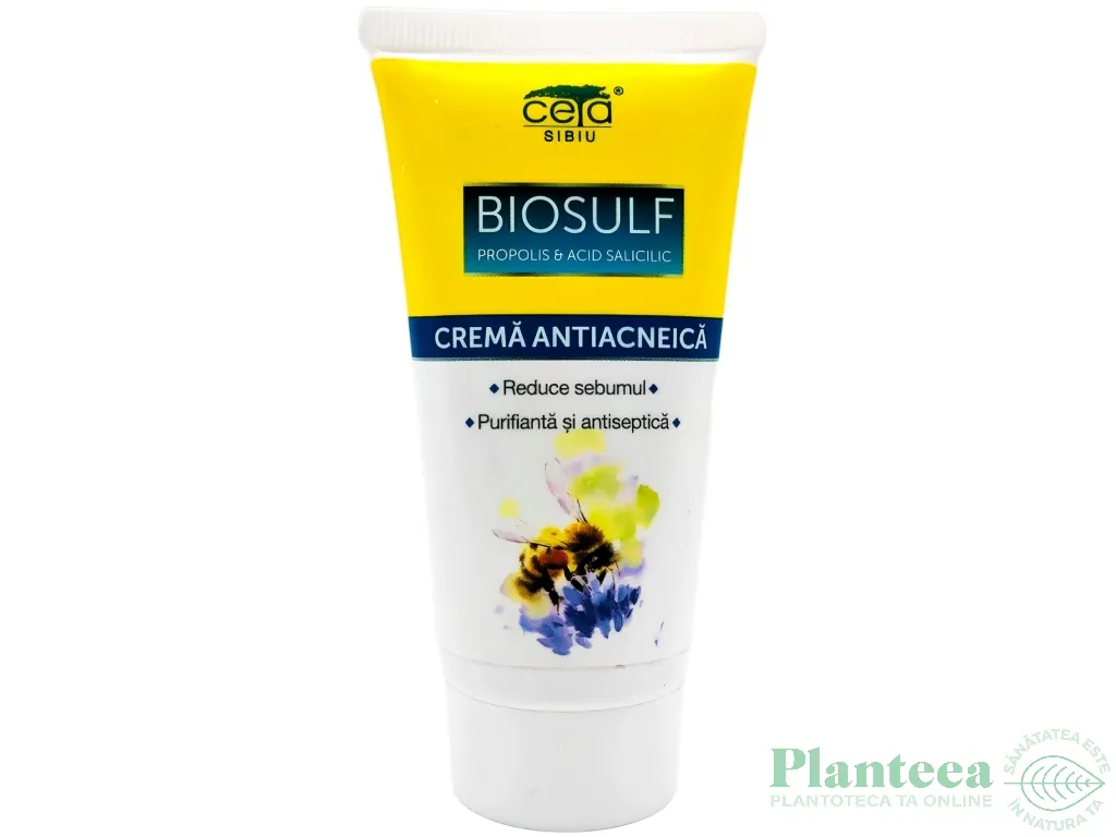 Crema antiacneica BioSulf propolis acid salicilic 50ml - CETA