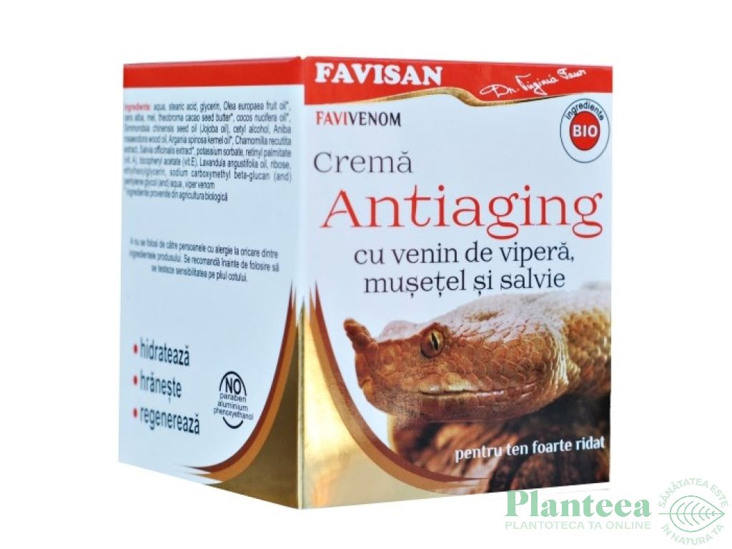 Crema antiaging venin vipera FaviVenom 50ml - FAVISAN