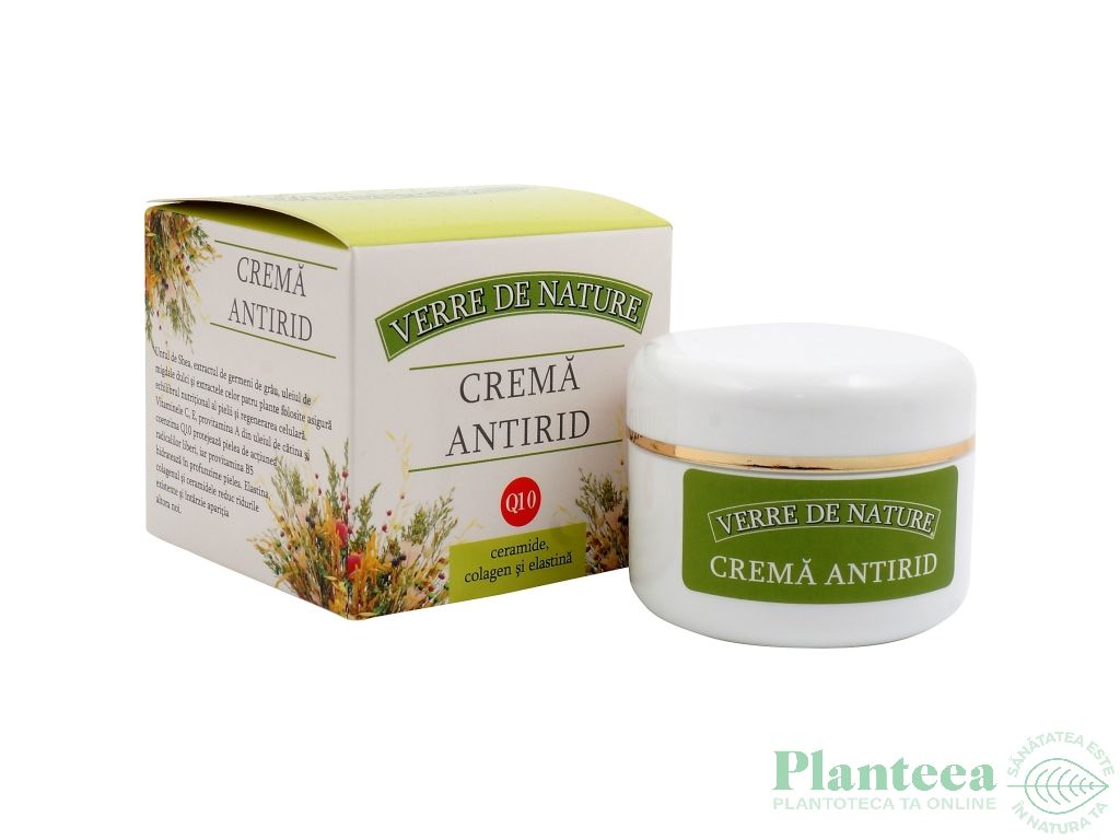 Crema antirid Q10 unt shea ceramide colagen elastina 50ml - VERRE DE NATURE