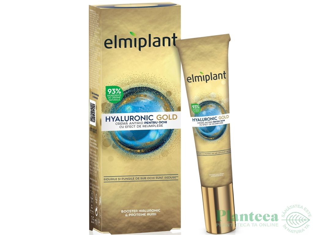 Crema ochi antirid HyaluronicGold 15ml - ELMIPLANT