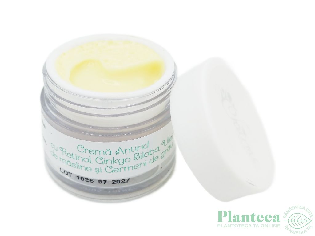 Crema antirid retinol ginkgo biloba ulei masline germeni grau 30g - CHARME